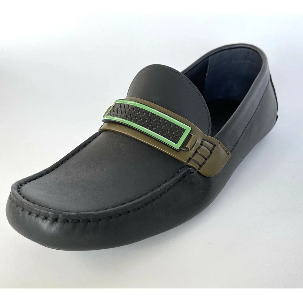 Bottega Veneta Men's Tennis Leather Black Driver Shoe, 548292, sz 39 - Picture 9 of 12